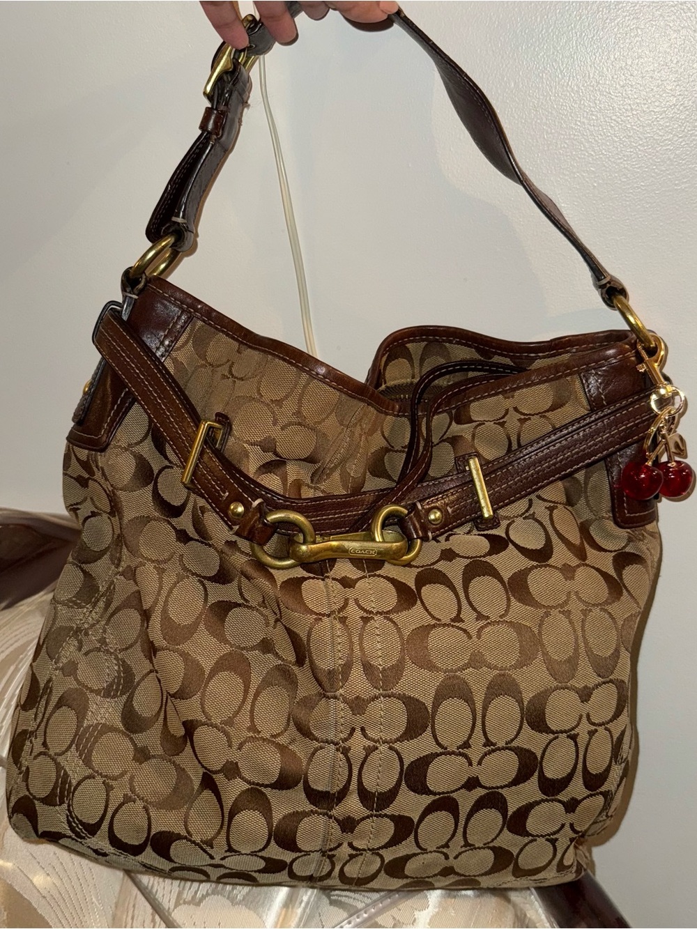 Vintage Coach Bleeker Signature Hobo Bag